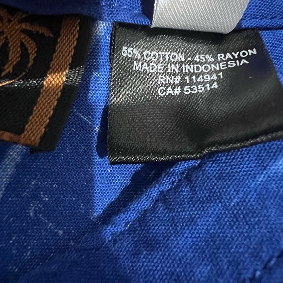 NWOT Tiki Palm Beaded Sequin Blue Beach Tropical Sleeveless Dress Size Medium - Picture 5 of 11